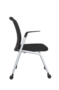 Chaise de formation Borito HY-852, design moderne et léger, dossier en maille respirante, accoudoirs fixes, pliable et empilable, pour bureau - Product Image 5