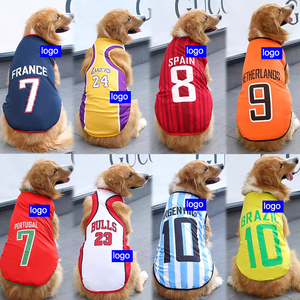 Chaleco Deportivo de Fútbol para Mascotas, de Poliéster, con Rayas Rojas y Azules, Transpirable, Protector Solar, Fácil de Limpiar, Estilo <span class=keywords><strong>Barcelona</strong></span> - Product Image 2