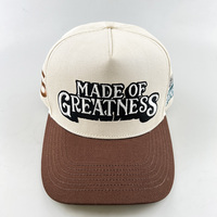 Casquettes de baseball 5 panneaux personnalisées pour hommes avec logo brodé, ajustables, style Snapback, motif lettres, casquette A-Frame