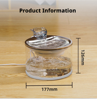 Fontaine à eau transparente pour chat et chien, cascade automatique, facile à nettoyer, accessoires et produits pour animaux de compagnie d'intérieur