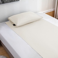Sábana Plana Antibacteriana Bordada de Mezcla de Algodón Duradera, 400 Hilos, Ecológica, para Todas las Estaciones, Hilo de Grado 60, Lavable, Personalizable