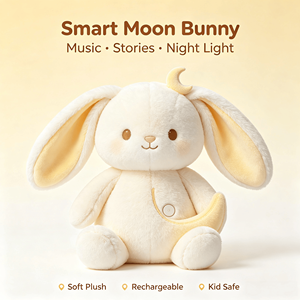 Venta al por mayor de fábrica OEM: Juguete de peluche suave personalizado de dibujos animados, lindo conejo cantante con relleno de algodón PP, ideal <span class=keywords><strong>para</strong></span> fiestas. - Product Image 1