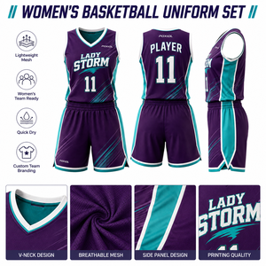 Uniformes de basket-ball réversibles personnalisés pour femmes, respirants, en tissu DriFit, anti-transpiration, pour les écoles et les clubs au Canada - Product Image 6