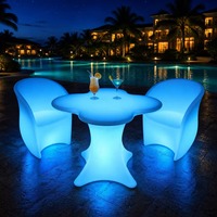 Chaise longue moderne à pétales éclairés par LED, étanche IP65, rechargeable, pour extérieur, bord de piscine, villa, jardin, patio