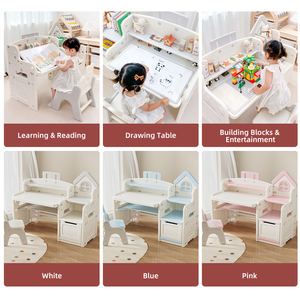 MIGO BEAR - Librero <span class=keywords><strong>de</strong></span> Plástico Rosa <span class=keywords><strong>para</strong></span> <span class=keywords><strong>Niños</strong></span>, Escritorio <span class=keywords><strong>de</strong></span> <span class=keywords><strong>Juegos</strong></span>, Muebles <span class=keywords><strong>de</strong></span> HDPE, Juego <span class=keywords><strong>de</strong></span> <span class=keywords><strong>Mesa</strong></span> y Silla <span class=keywords><strong>de</strong></span> Estudio <span class=keywords><strong>para</strong></span> <span class=keywords><strong>Niños</strong></span> con Espacio <span class=keywords><strong>de</strong></span> Almacenamiento - Product Image 3
