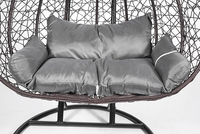 Fauteuil suspendu en rotin moderne pour salon de jardin, chaise suspendue en forme d'œuf avec support en métal, mobilier d'extérieur