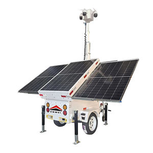 Remorques de surveillance vidéo mobiles avec 3 panneaux solaires et un mât de 6 m de haut pour la sécurité sur tous les chantiers - Product Image 6