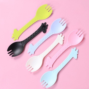 Ensemble de couverts jetables en plastique épaissi pour gâteau d'anniversaire (couteau, fourchette et bougie) pour fournitures de fête - Product Image 5