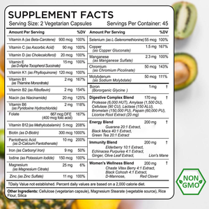 Tabletas multivitamínicas de grado alimenticio OEM Ultra Mega para mujer Cápsula conveniente OEM con cultivo salvaje en embalaje de botella - Product Image 6