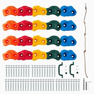Juego de 25 Agarres para Escalada en Roca con Asas de Cuerda Anudada, Equipo y Accesorios Duraderos para Escalar - Product Image 1