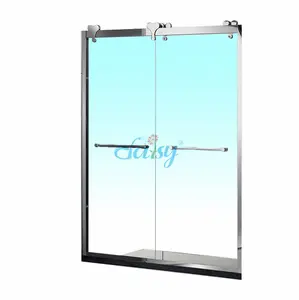 K-6100 papatya 10 Mm basit temperli cam banyo sürgülü duş kapısı ısmarlama duş ekranları küçük banyo