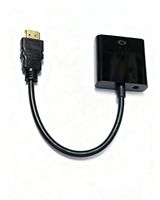Konverter Audio Kabel Adaptor HDTV ke VGA 1080p 60Hz PVC Definisi Tinggi HDTV Kompatibel dengan Laptop Desktop