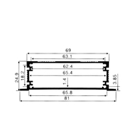 Boîtier en aluminium anodisé Boîtiers d'instruments électroniques en métal Boîtier PCB Boîte à rail Din