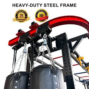 Station d'entraînement multifonctionnelle MMA ONEMAX Boxing Gym avec système de rail pour sac de frappe coulissant - Product Image 4