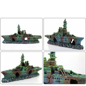 Nuevo Adorno Ecológico de Plástico para Acuario, Naufragio de Barco, Destructor, Barco de Guerra de la Armada, Decoración de Cuevas para Peceras - Product Image 4