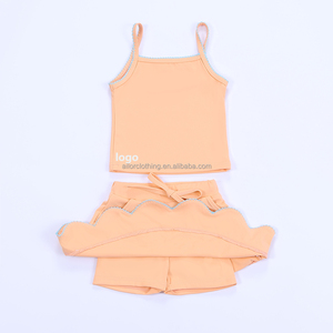 Ensemble assorti pour filles en tissu de yoga : veste zippée à manches longues, débardeur et jupe évasée, pour l'école de danse et les loisirs - Product Image 3