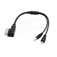 0.3m Câble Auxiliaire pour Audi AMI MDI MMI 4F0051510G USB Audio MP3 music interface Adaptateur pour Voiture et Volkswagen