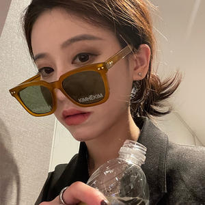 Kimhekim – lunettes de soleil pour femmes, monture carrée caramel, UV400, monture complète, lentille TAC Type 3, pare-soleil, Style de luxe, YC8829 - Product Image 3