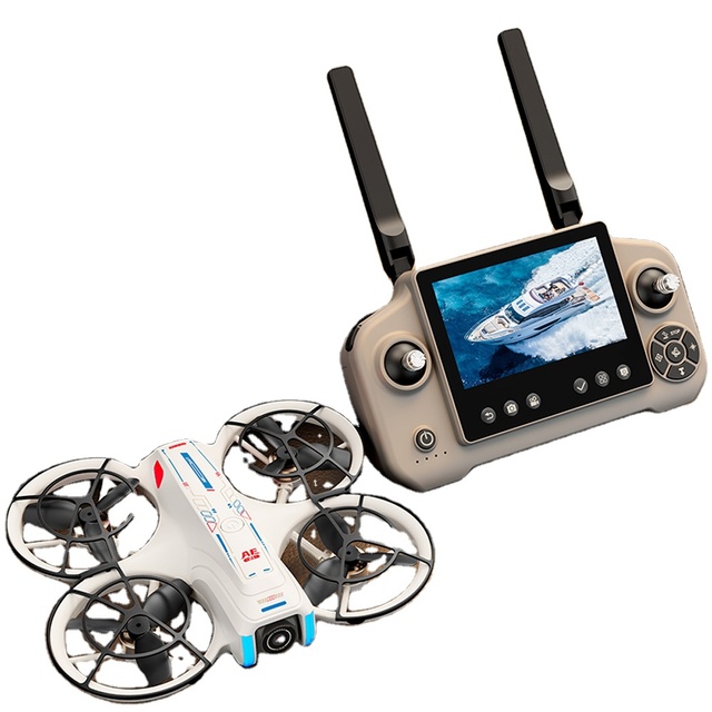 SJY-AE21 2nd Generation 4.3-inch Brushless Drone with Integrated Screen Obstacle Avoidance 90° ESC Dual Camera RC Quadcopter