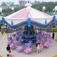 Manège à balançoires rotatives de style bonbon, nouveau design, 12 m de diamètre, 24 places, pour parc d'attractions