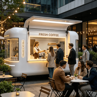 Remorque alimentaire mobile, extérieur résistant aux intempéries, durable toute l'année, pour utilisation en extérieur sur la route