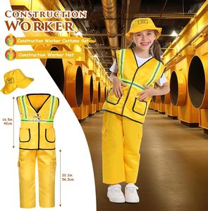 Enfant en bas âge garçon vêtements de travail robe ensemble <span class=keywords><strong>pompier</strong></span> Construction travailleur <span class=keywords><strong>Chef</strong></span> Costumes cadeaux d'anniversaire de noël pour 3-6 ans - Product Image 6