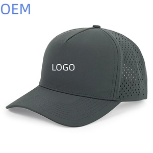 Unisex Custom Golf <b>Hat</b> Hydro Curved Brim 6 Laser Cut Perforated Holes Waterproof Snapback Baseball Cap for Golf Club Team Fans - Product Image 3