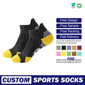 <span class=keywords><strong>Calcetines</strong></span> Deportivos Profesionales para Hombre, de Punto, con Rayas, de Poliéster, Gruesos, de Secado Rápido, Antideslizantes, con Diseño Reforzado en el Talón - Product Image 2