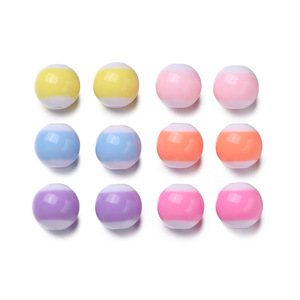 Acrylic Two Color Round <b>Beads</b> 12mm For Bracelet Making DIY Jewelry Accessories Bulk Loose <b>Beads</b> Mixed Colors - Product Image 5
