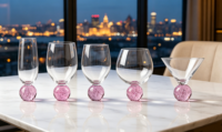 Ensemble de 2 verres à vin rouge en cristal écologiques Raymond, 540 ml et 455 ml, design contemporain pour bar et restaurant