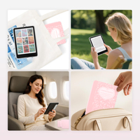 Étui de protection magnétique détachable en cuir PU personnalisé avec dos transparent pour Kindle 12e génération 6 pouces (2026) avec fonction veille/réveil automatique