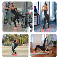 CHOOYOU OEM Nuevo diseño Banda larga para el trasero de la cadera Logotipo personalizado Yoga Fitness Tela Banda de resistencia Azul