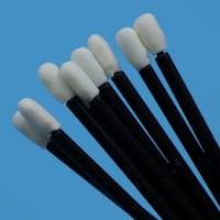 Éponge de nettoyage de précision sans peluches à poignée noire, éponge de détaillage double face en mousse haute densité pour salle blanche