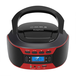วิทยุพกพาแบบพับได้พร้อมเครื่องเล่นซีดี วิทยุ FM ช่องต่อ USB MP3 AUX บลูทูธ หน้าจอ LCD รีโมทคอนโทรล สำหรับใช้ในบ้าน โรงเรียน ห้องครัว - Product Image 3