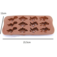 Moule en silicone de qualité alimentaire pour chocolat en forme de dinosaure, moule à gâteau en fondant DIY, compatible lave-vaisselle et four