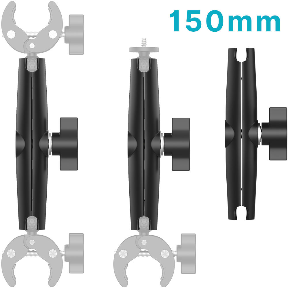 HONGDAK Motorcycle Mobile Phone Holder Aluminum Alloy Accessories 6cm, 9cm, 15cm Double Head Joint Clip