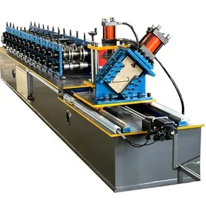 Mesin Pembuat Otomatis Penuh Cold Rolling Mill Bingkai Logam Stud Track C U Shaped Steel Keel Light Profile Roll Form Machine