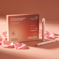 Gel Hydratant Intime à Marque Blanche en Suppositoires avec 12mg d'Acide Hyaluronique et Collagène pour Femmes, Sans Hormones, pH Équilibré, 72H