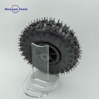 Roue à roulement pneumatique avec jante en acier 4.10-4, pneu tout-terrain pour robot agricole et roue de brouette en caoutchouc, vente en gros du fabricant NS