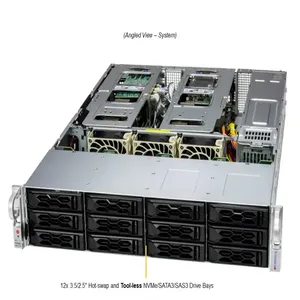 Clouddc superserver SYS-621C-TN12R 2U DP clouddc พร้อม12 hot-swap 3.5 "NVMe/SAS/SATA bays และ4 PCIe 5.0สล็อต X16 - Product Image 2