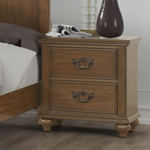 Ensemble de meubles de chambre en bois - Lit plateforme, commode, table de chevet et coffre avec quincaillerie classique - Product Image 4