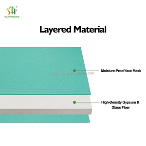 Fornitura diretta della fabbrica Knauf più recente scudo umido <span class=keywords><strong>cartongesso</strong></span> <span class=keywords><strong>cartongesso</strong></span> resistente all'acqua per soffitto decorativo moderno - Product Image 4