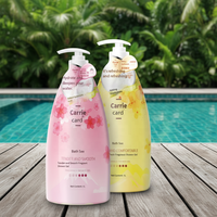 Gel Douche Hydratant Parfumé à la Noix de Coco, Hydratant, OEM ODM, Marque Privée, Hyaluronate de Sodium, Tous Types de Peau, Direct Usine