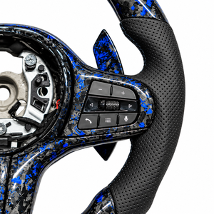 Volante Calefactable de Fibra de Carbono para BMW con Palancas de Cambio Magnéticas 330i G20 M340i 330e Pre Lci 370mm Serie 3 320d F30 540i G20 - Product Image 5