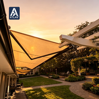 Auvent rétractable motorisé avec télécommande - Auvent pliable imperméable pour jardin extérieur, balcon et usage commercial