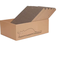 Haute qualité chat jouet interactif chat planche à gratter papier ondulé chat planche à gratter avec boîte