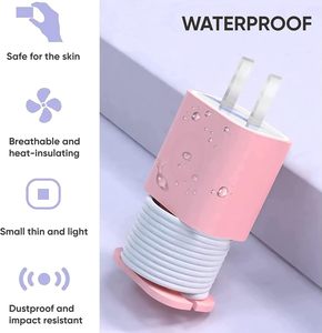 Yds Silicone sạc bảo vệ với dây bọc Tương thích với iPhone Silicone Power Adapter trường hợp Snapback sạc Winder - Product Image 5