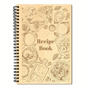 Élégant 1pc Grand Organisateur de Journal de Cuisine 5.71x8.27in Brun Spirale Design Parfait Cookbook-like pour Anniversaire Bloc-Notes - Product Image 1