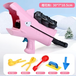 Pistola de Nieve de Plástico para Niños, Lanzador de Bolas de Nieve con Clip de Tiburón, Juguete Deportivo para Uso en Exteriores, Artefacto de Nieve - Product Image 6