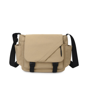 OEM Men's Waterproof <b>Canvas</b> Messenger Crossbody Shoulder Sling <b>Bag</b> with Zipper Closure <b>Large</b> Size for Daily Travel - Product Image 1